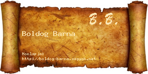 Boldog Barna névjegykártya